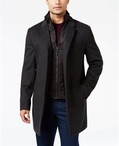 michael kors mens peacoat macy's|Michael Kors fur coat.